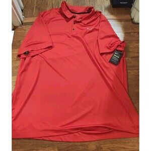 NWT Men's Nike Big & Tall Dri-Fit Logo Polo Shirt Red 4XL Tall Performance